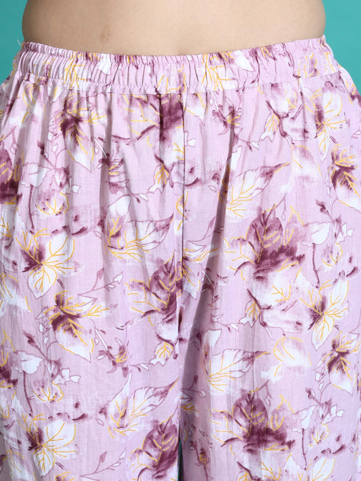 Lavender Blush Cotton Co-ord Set for Girls