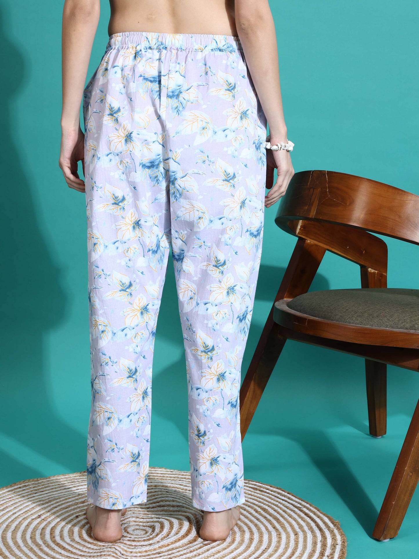 Relaxed Fit Lavender Cotton PJ Set for Girls 