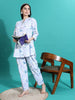 Lavender Cotton Lounge Set for Women with Relaxed Fit