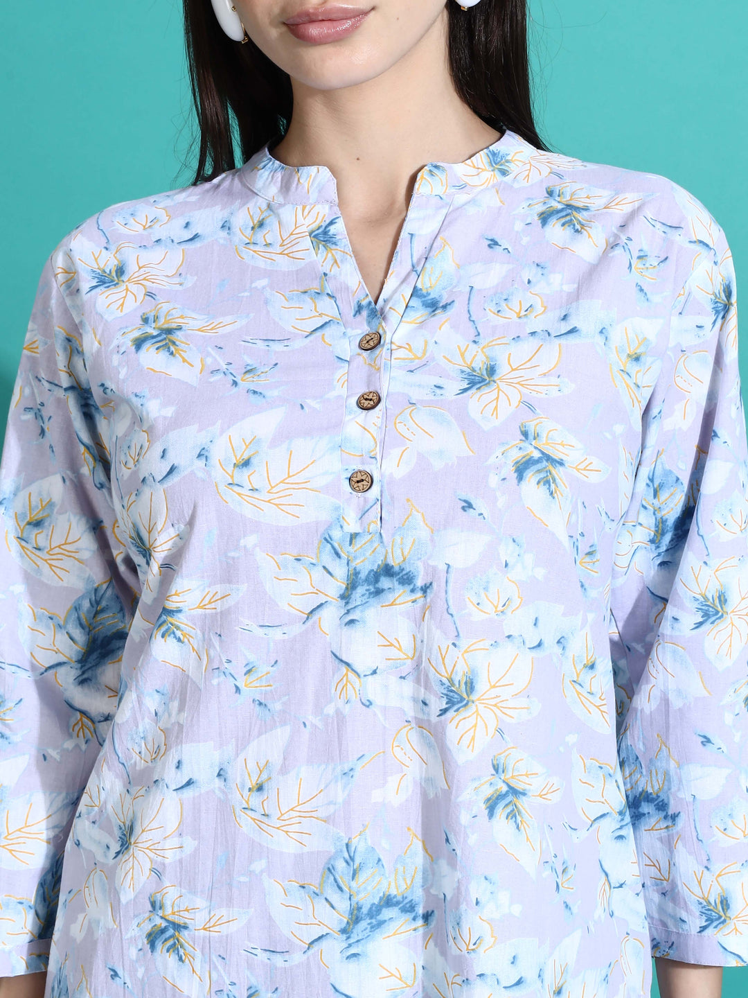 Relaxed Fit Lavender Cotton PJ Set for Girls 