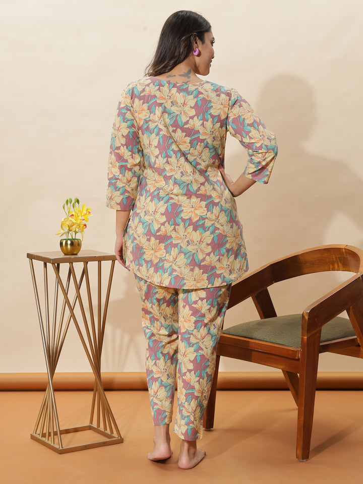 Lemon Spice Cotton Coord Set for Women