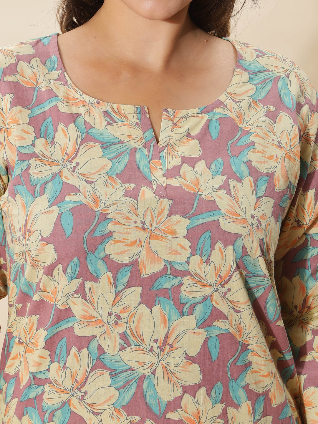 Lemon Spice Cotton Coord Set for Women