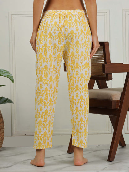 Lemon Yellow Cotton Coord Set for Women