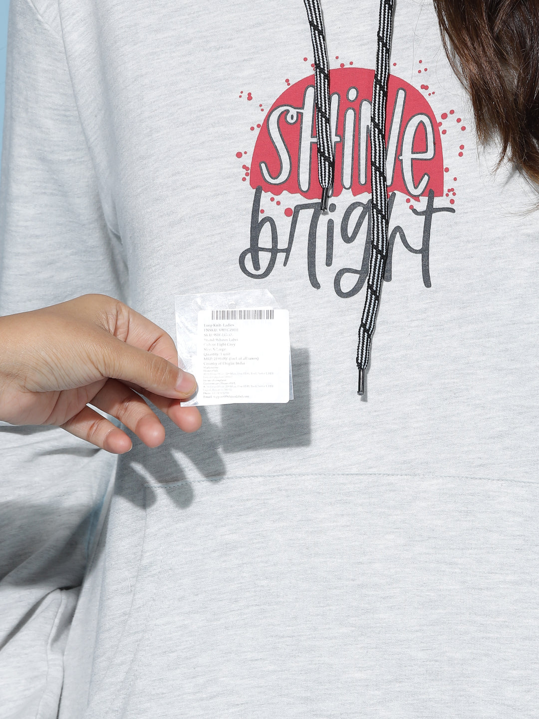 Mist Grey Branded Winter Cotton Coord Set for Women