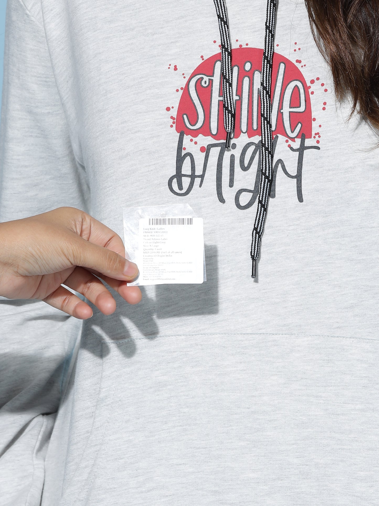 Mist Grey Branded Winter Cotton Coord Set for Women