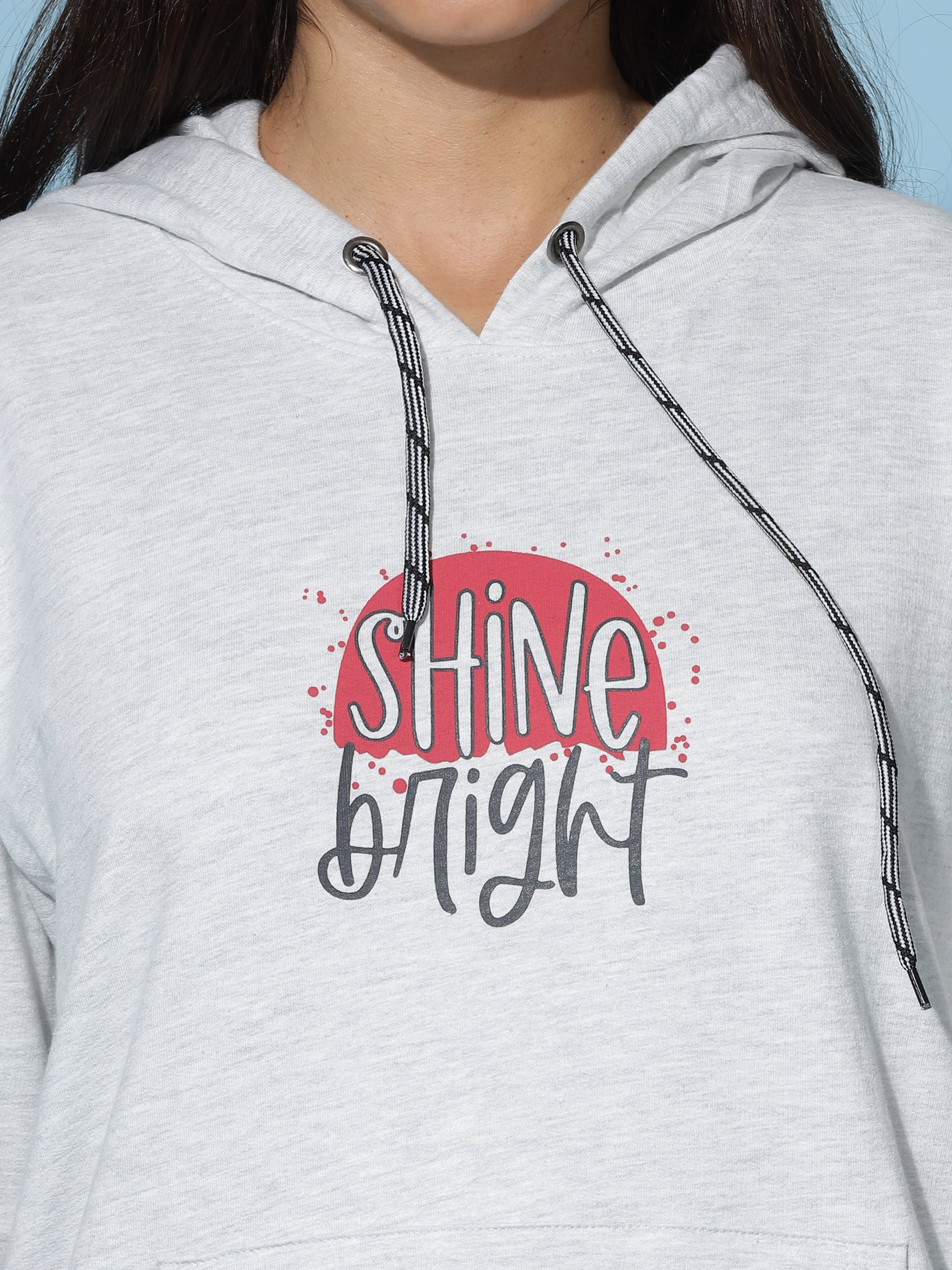 Mist Grey Branded Winter Cotton Coord Set for Women