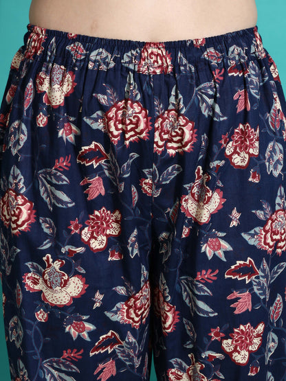 Navy Blue Premium Cotton Co-ord Set for Women