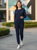 Navy Blue Hosiery Cotton Track Suit for Women with Lounge Fit