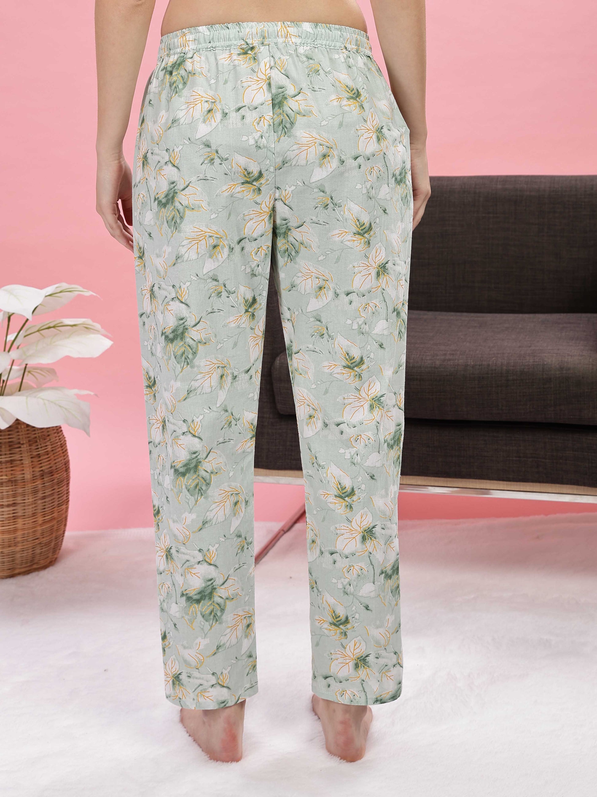 Relaxed Fit Pastel Green Pure Cotton PJ Set for Girls