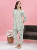 Relaxed Fit Pastel Green Pure Cotton Loungewear Set