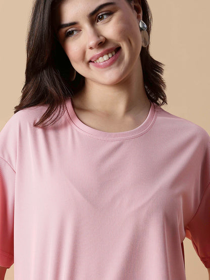 Soft Peach Summer Night Suit For Women