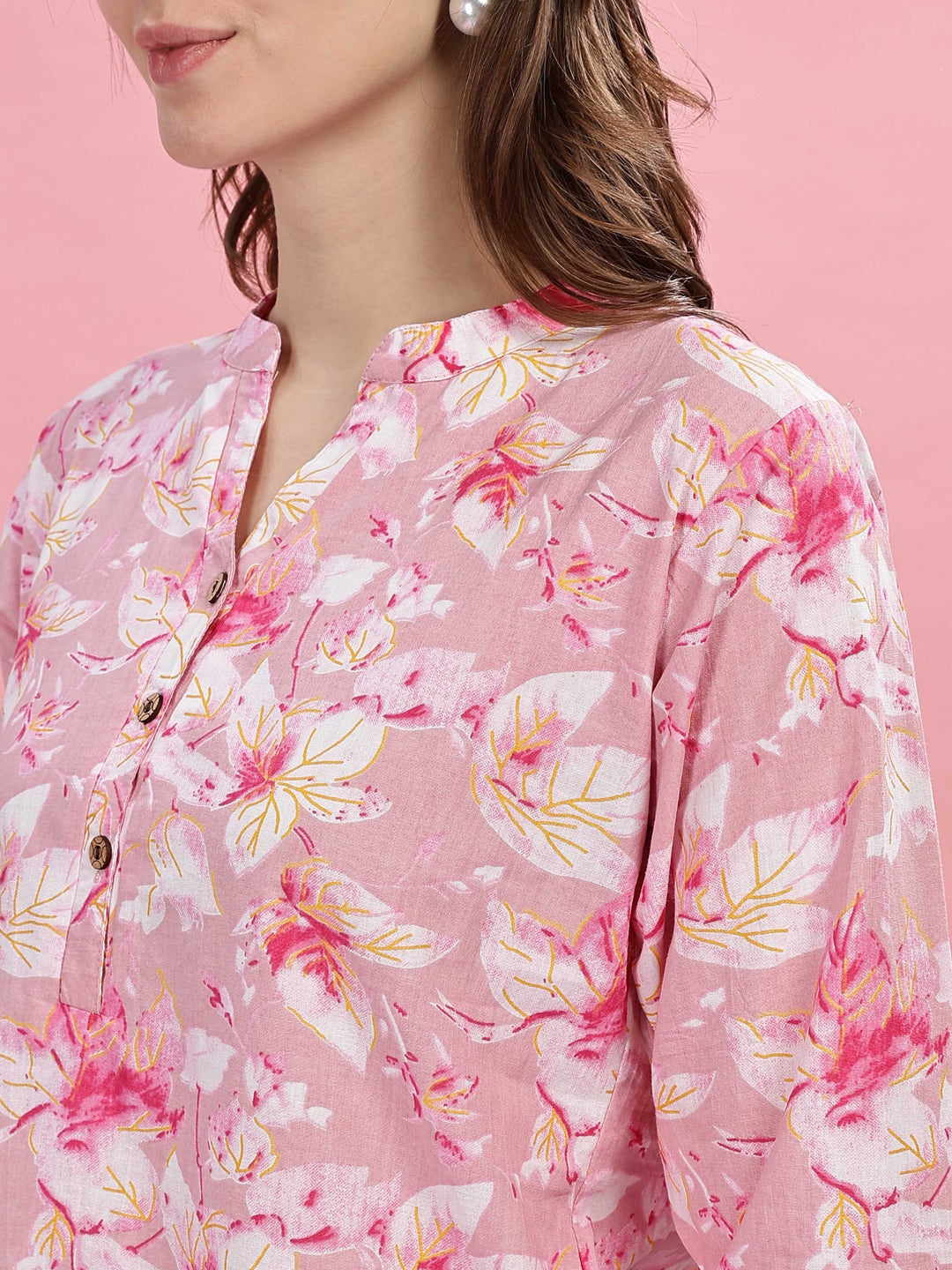 Soft Pink Cotton Night Suit for Girls 