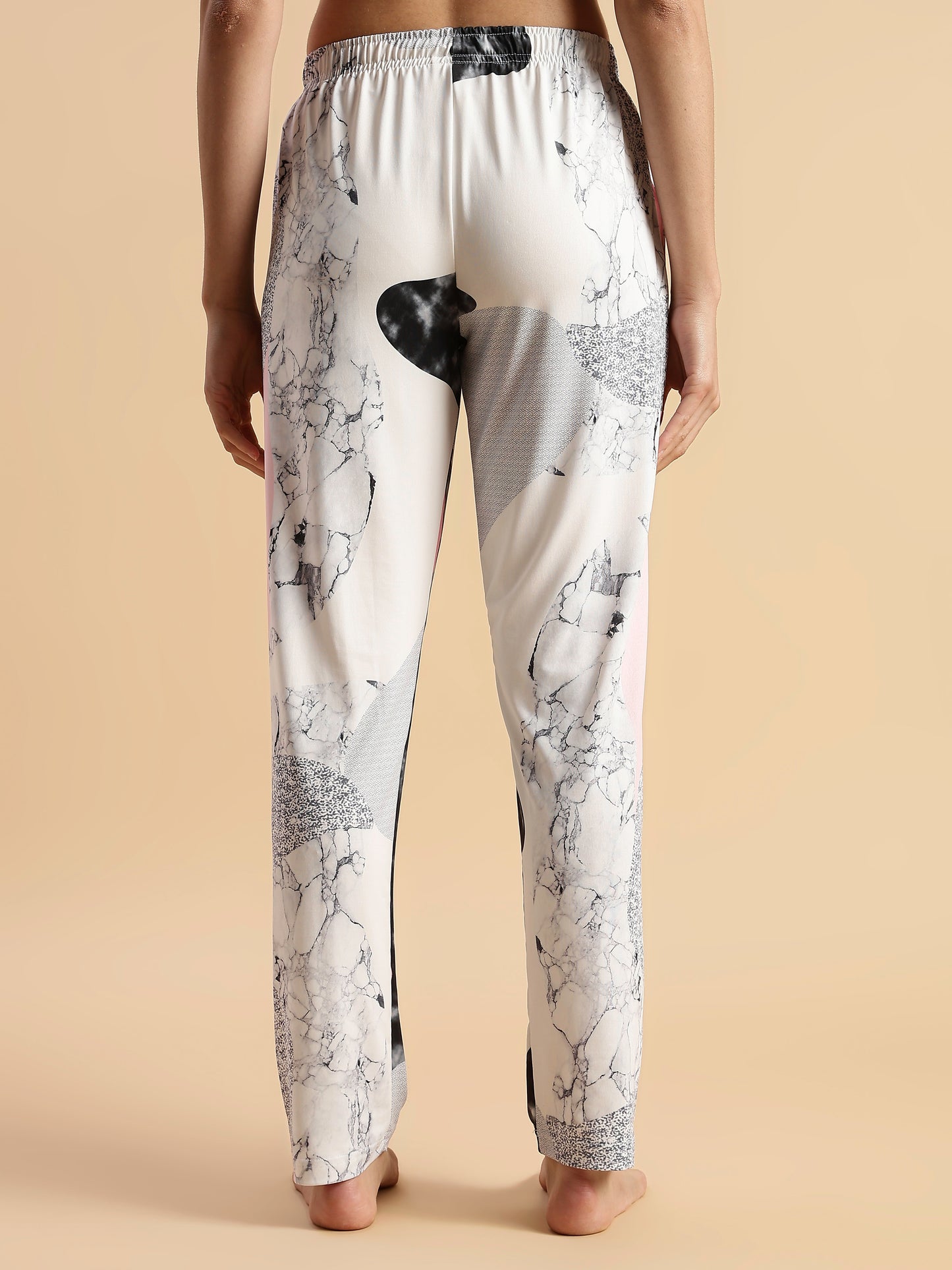 Pink Paw Puff Gloss Malai Modern Loungewear Sets For Girls