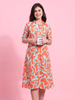 Zest Glow Chill Pop Edit – Printed A-Line Short Nighty for Women