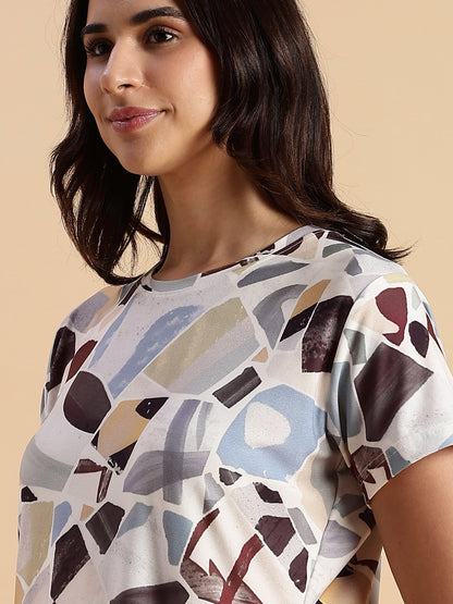 Art Print Gloss Soft Loungewear Set for Girls And Women