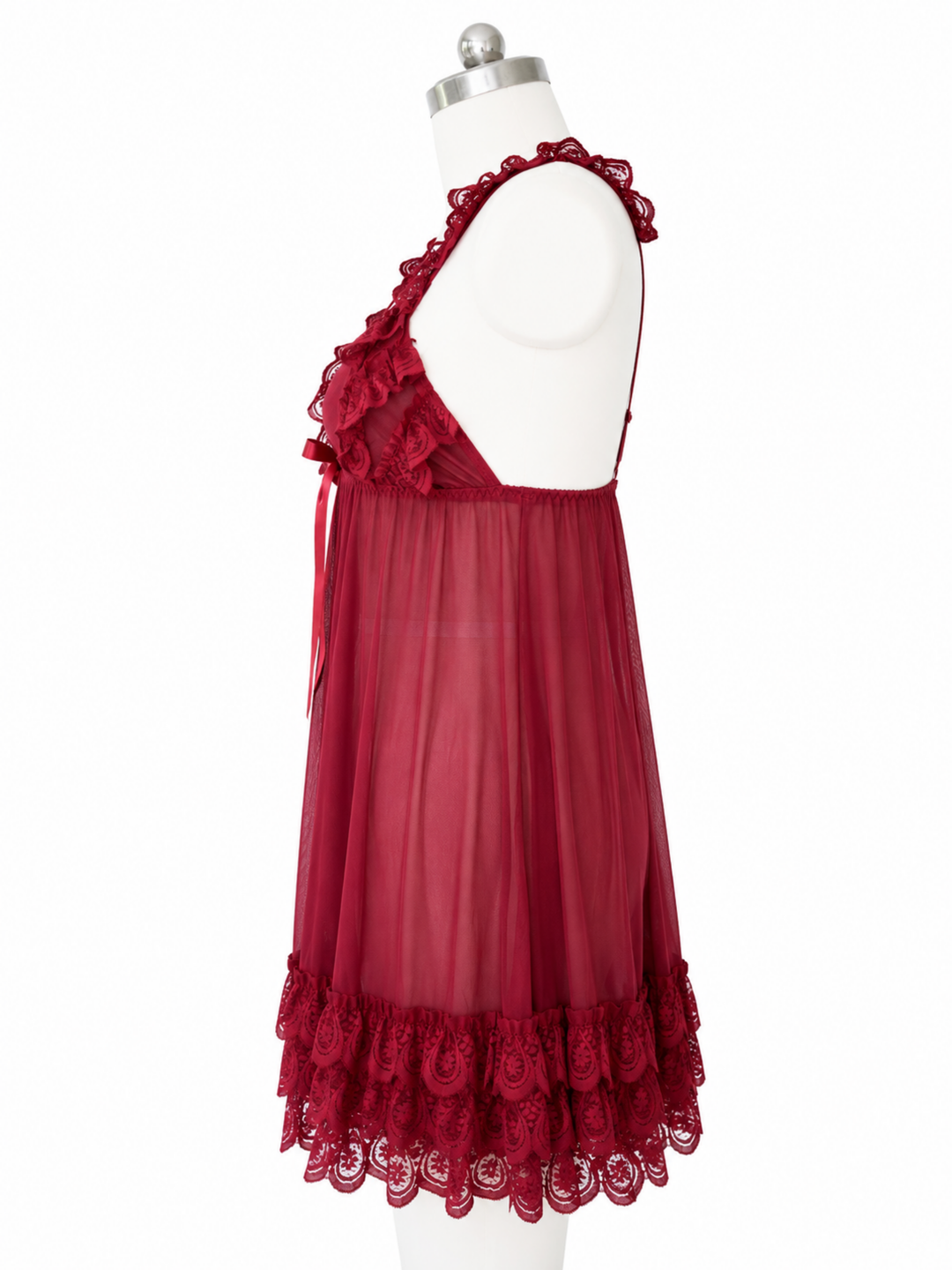 Premium lace ruffle babydoll nightwear set online