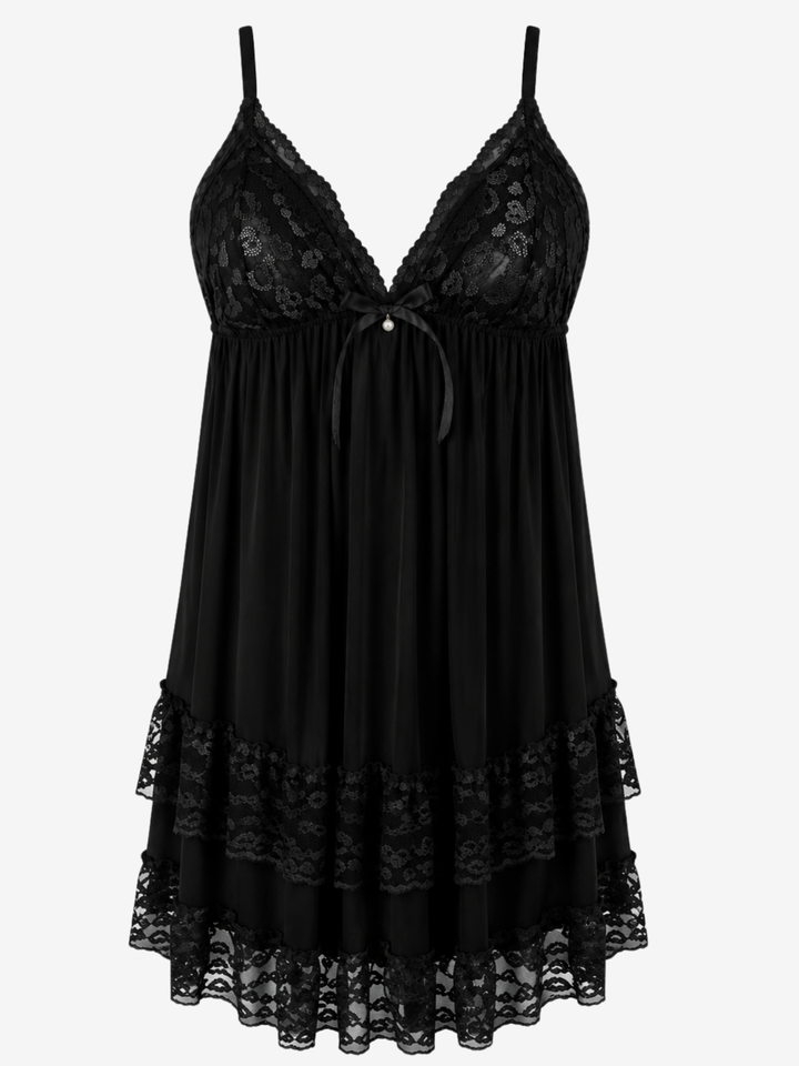 Premium and elegant black babydoll dress for women
