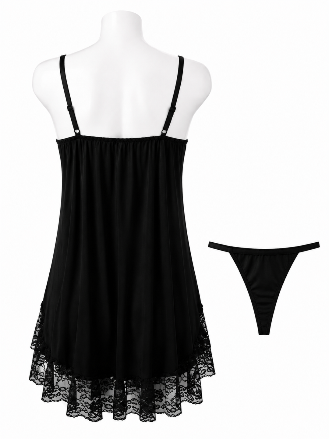 Premium and elegant black babydoll dress for women