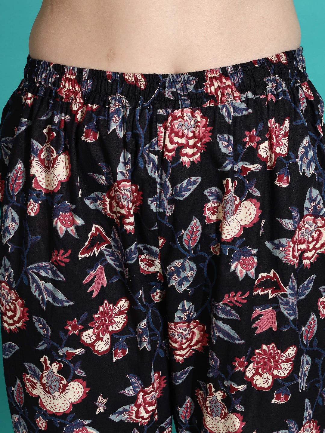 Midnight Black Cotton Co-ord Set for Girls