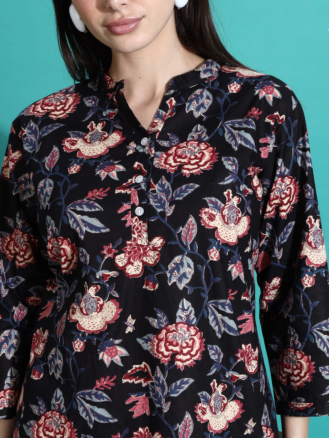 Midnight Black Cotton Co-ord Set for Girls