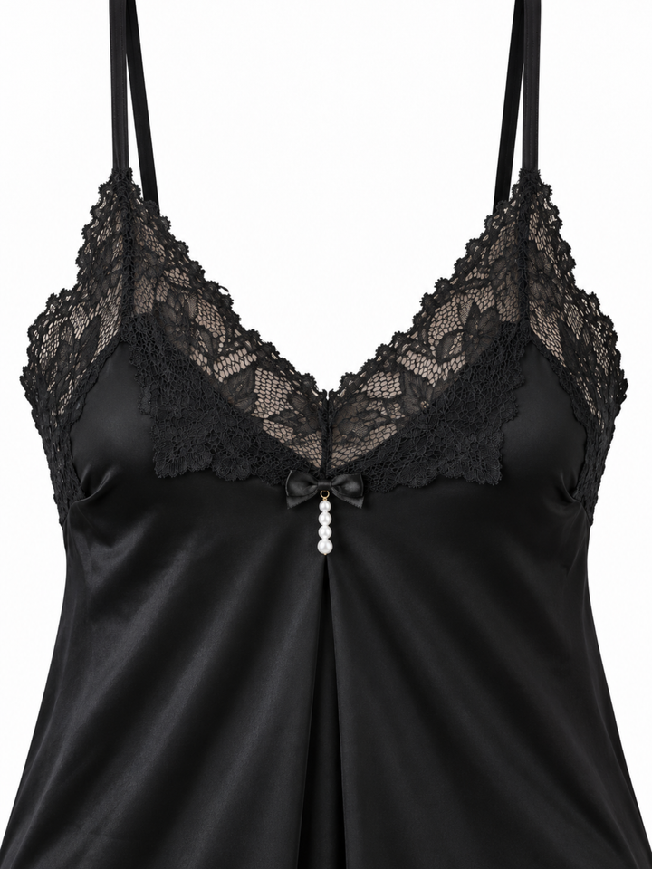 Black mulberry lace babydoll dresses for women online