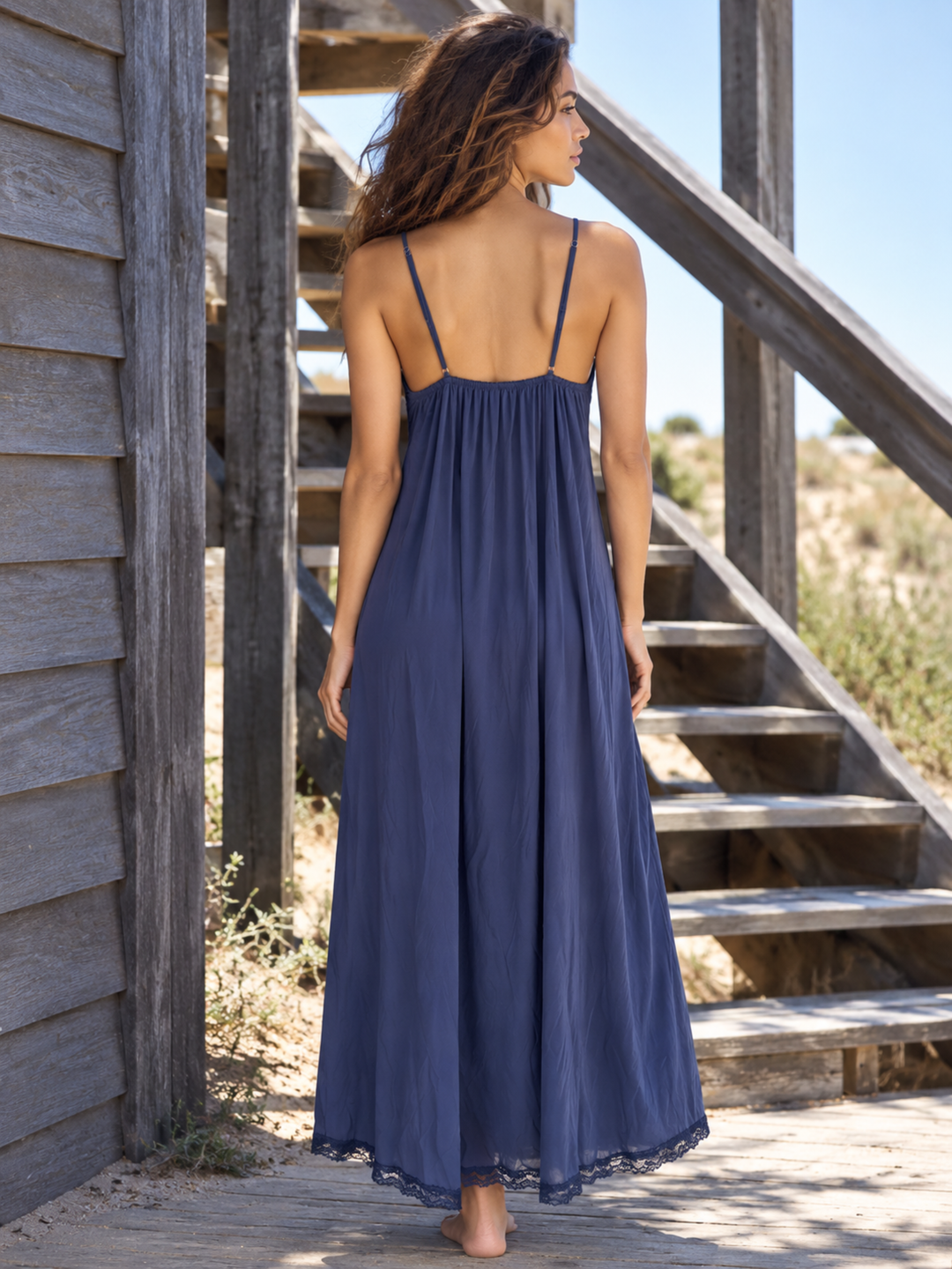 Blue crush malai modal babydoll dress for women online