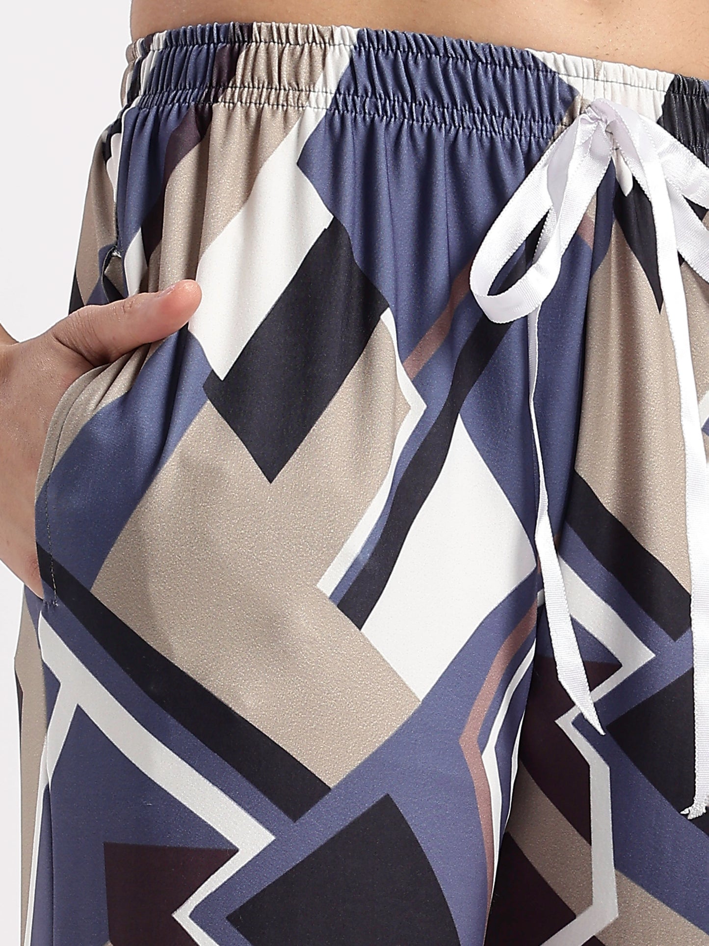 Blue Latte Printed Loungewear Set for Girls