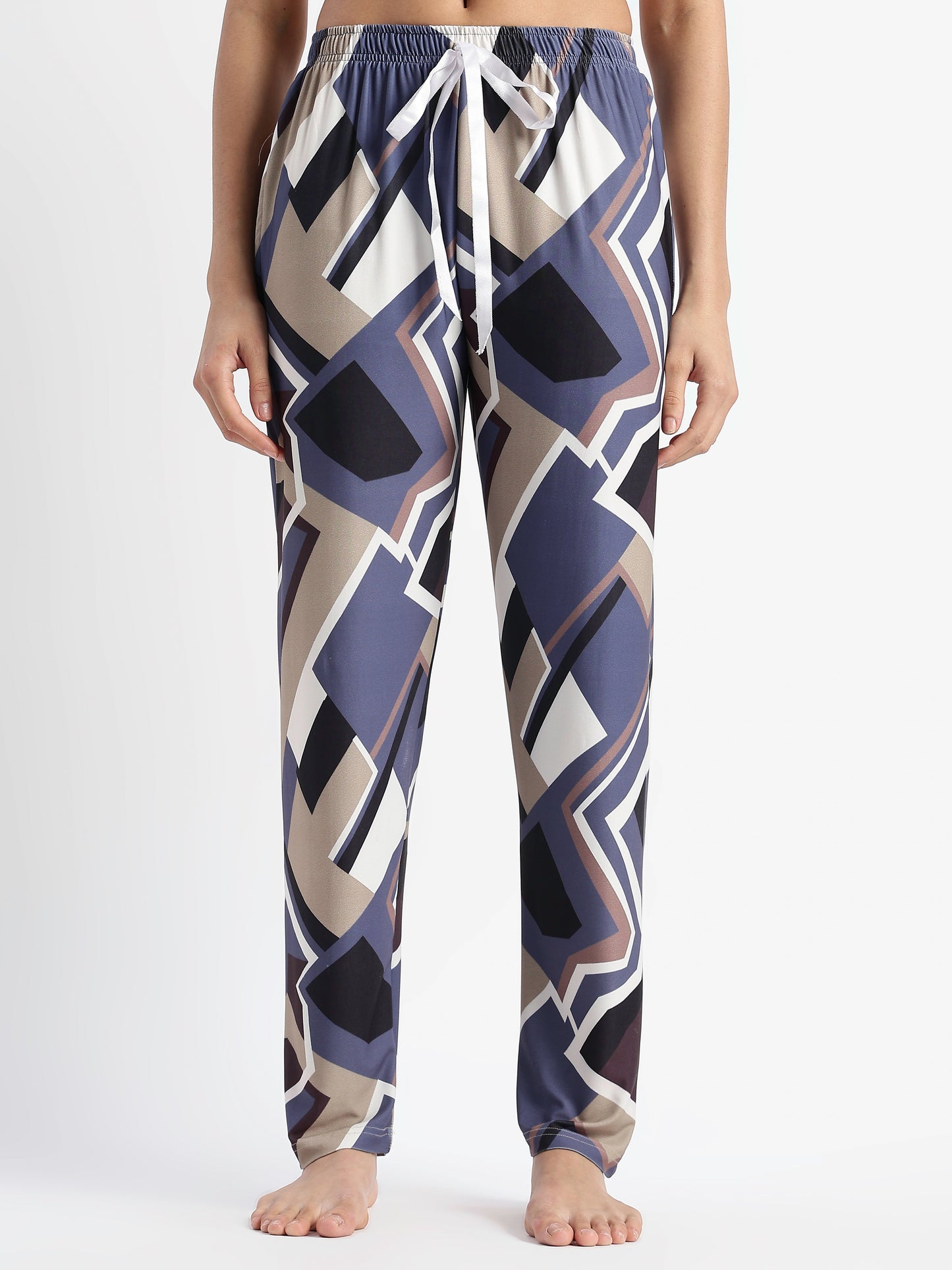 Blue Latte Printed Loungewear Set for Girls