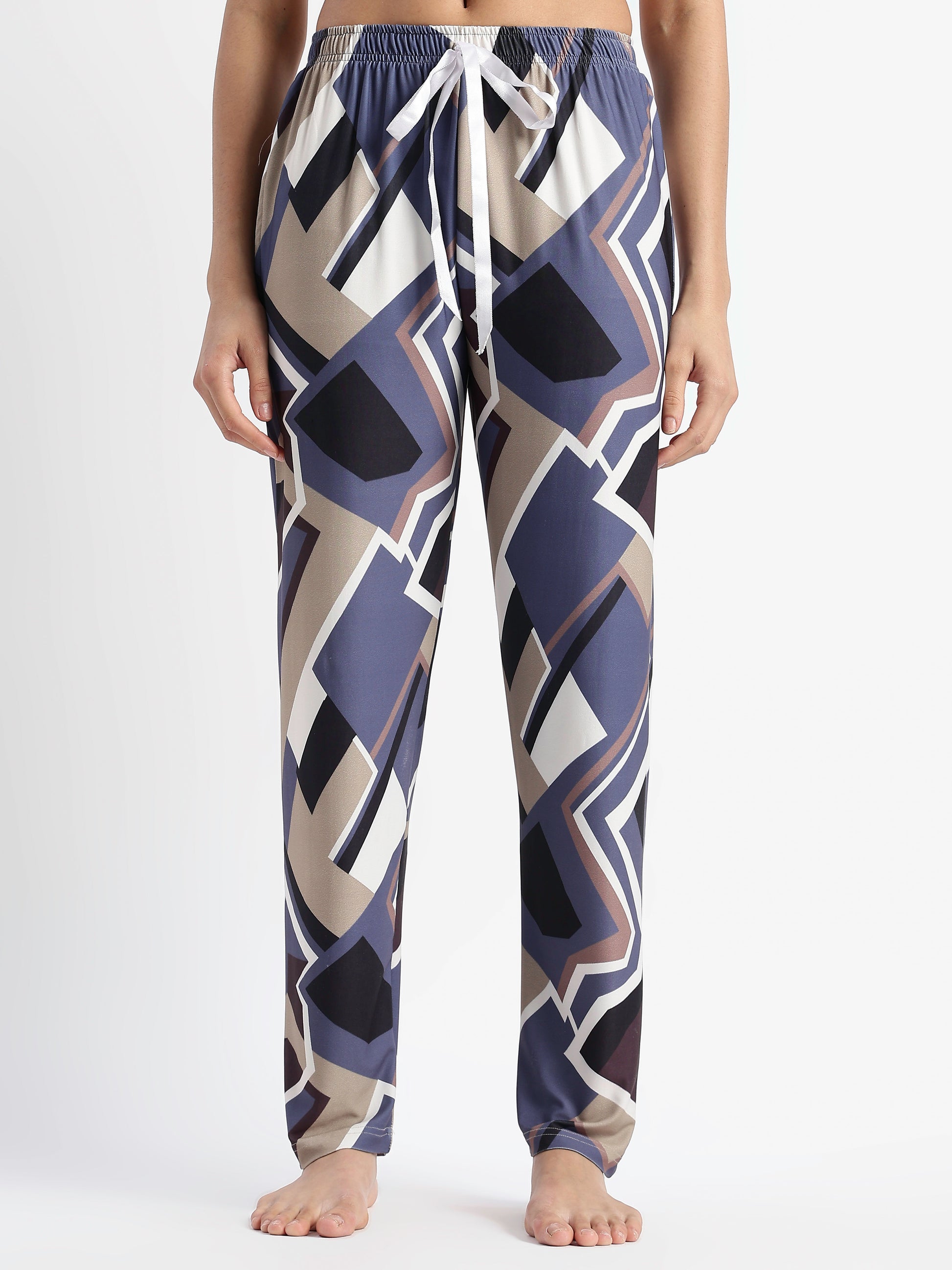 Blue Latte Printed Loungewear Set for Girls