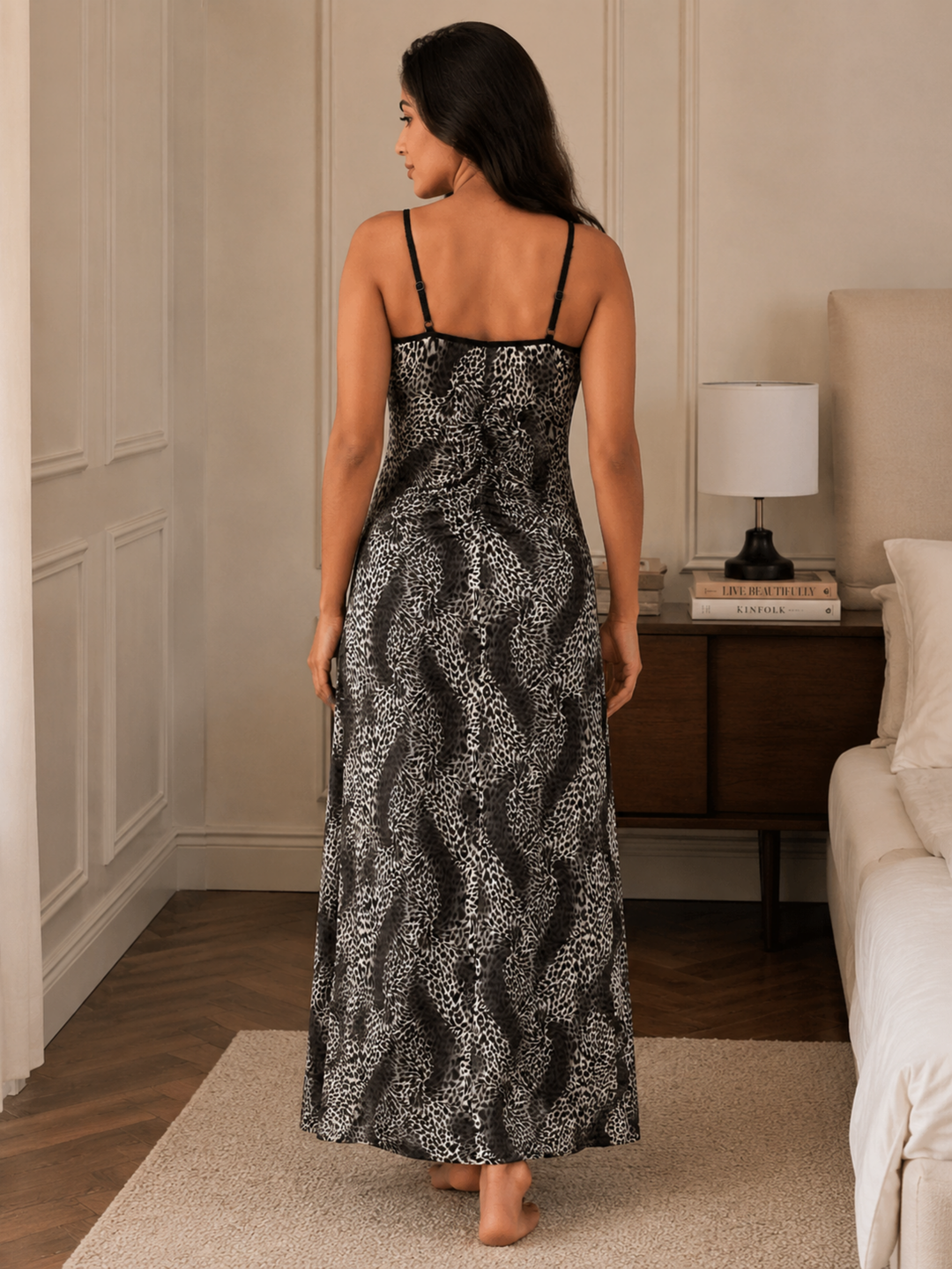 Smoky passion animal print malai modal babydoll dress
