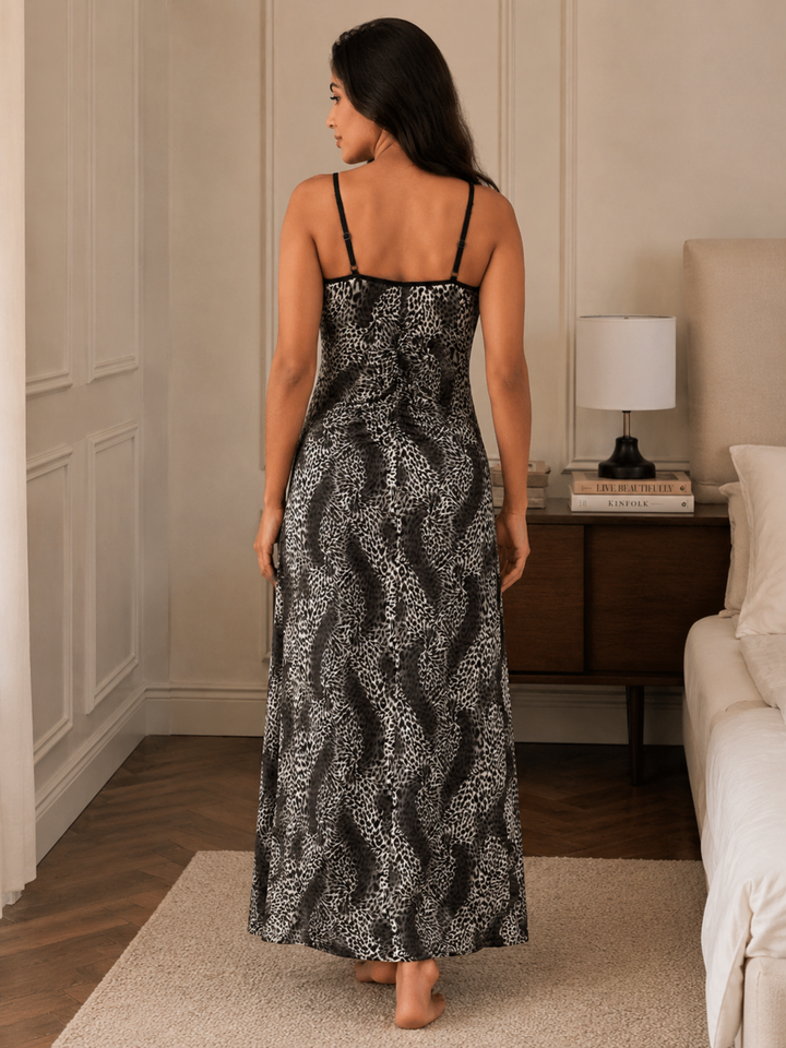 Smoky passion animal print malai modal babydoll dress