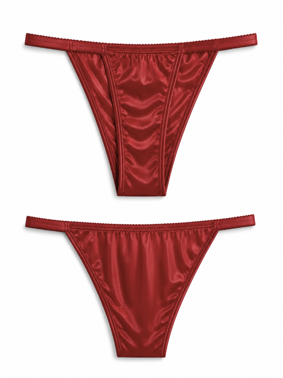 Bridal crimson silk babydoll set for women in relaxed fit
