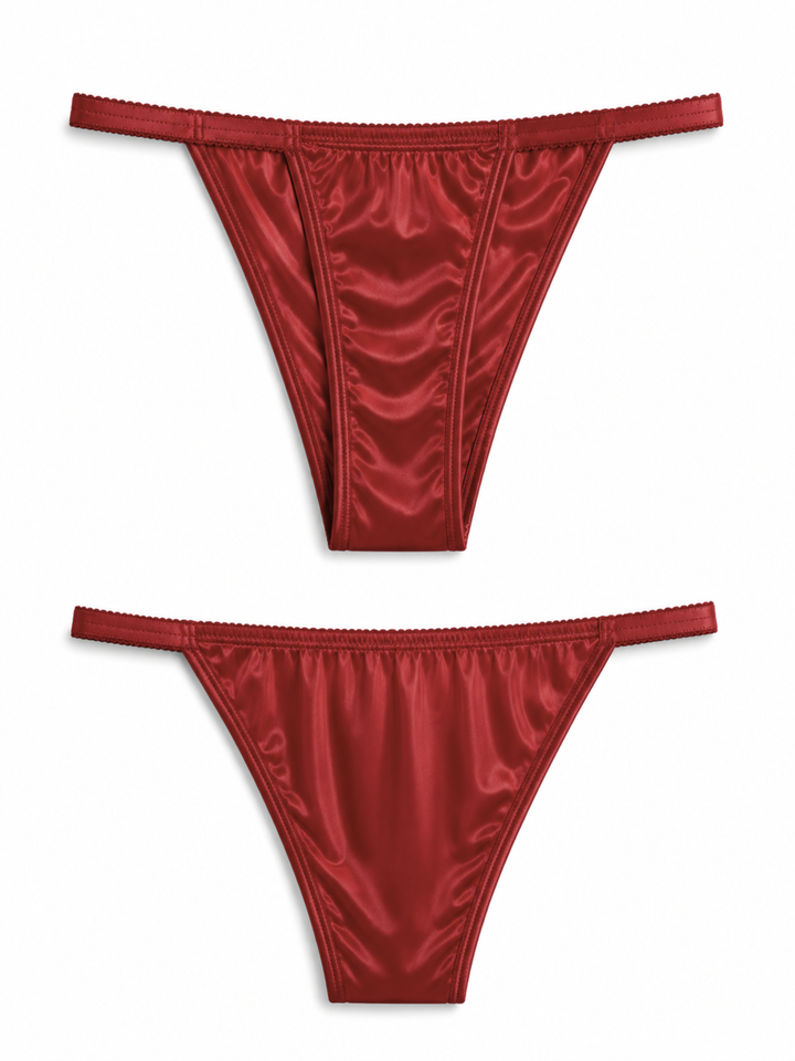 Bridal crimson silk babydoll set for women in relaxed fit