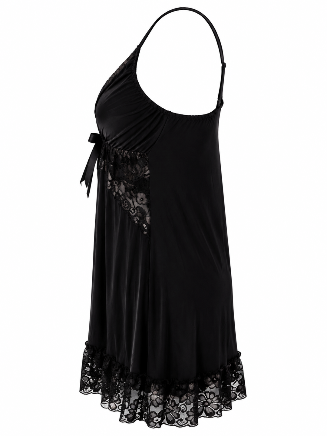 Breathable black bridal nightwear set for women
