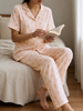 Peach Fizz Soft Crush Cotton Korean Co Ord Night Suit Set for Women