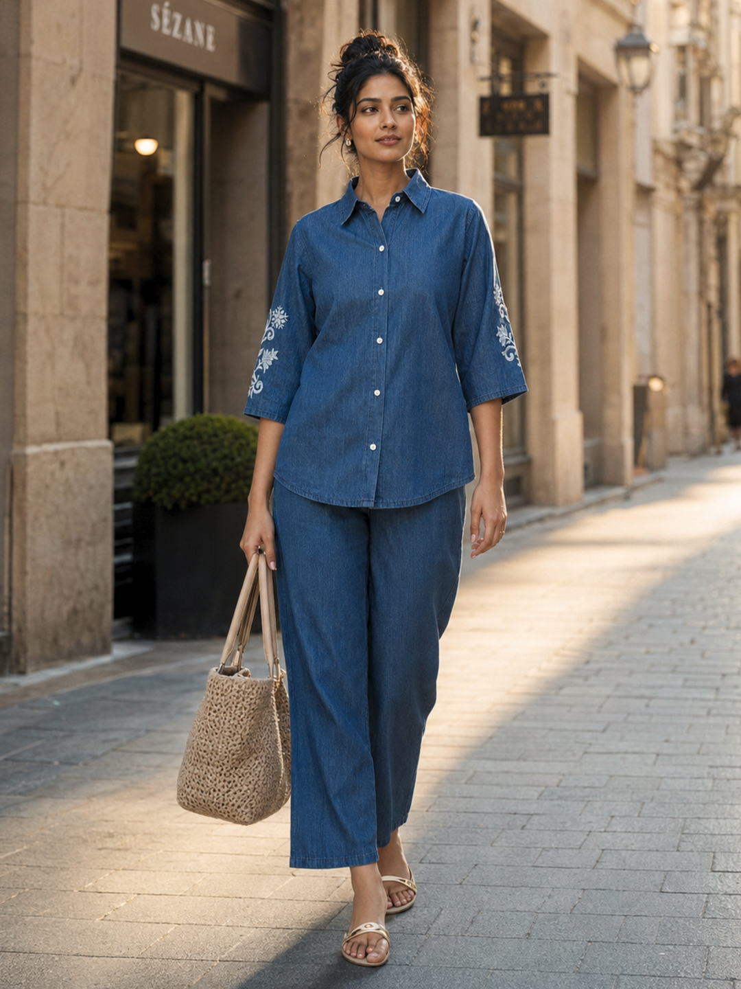 Premium Relaxed Fit Cotton Denim Outfits for Women.