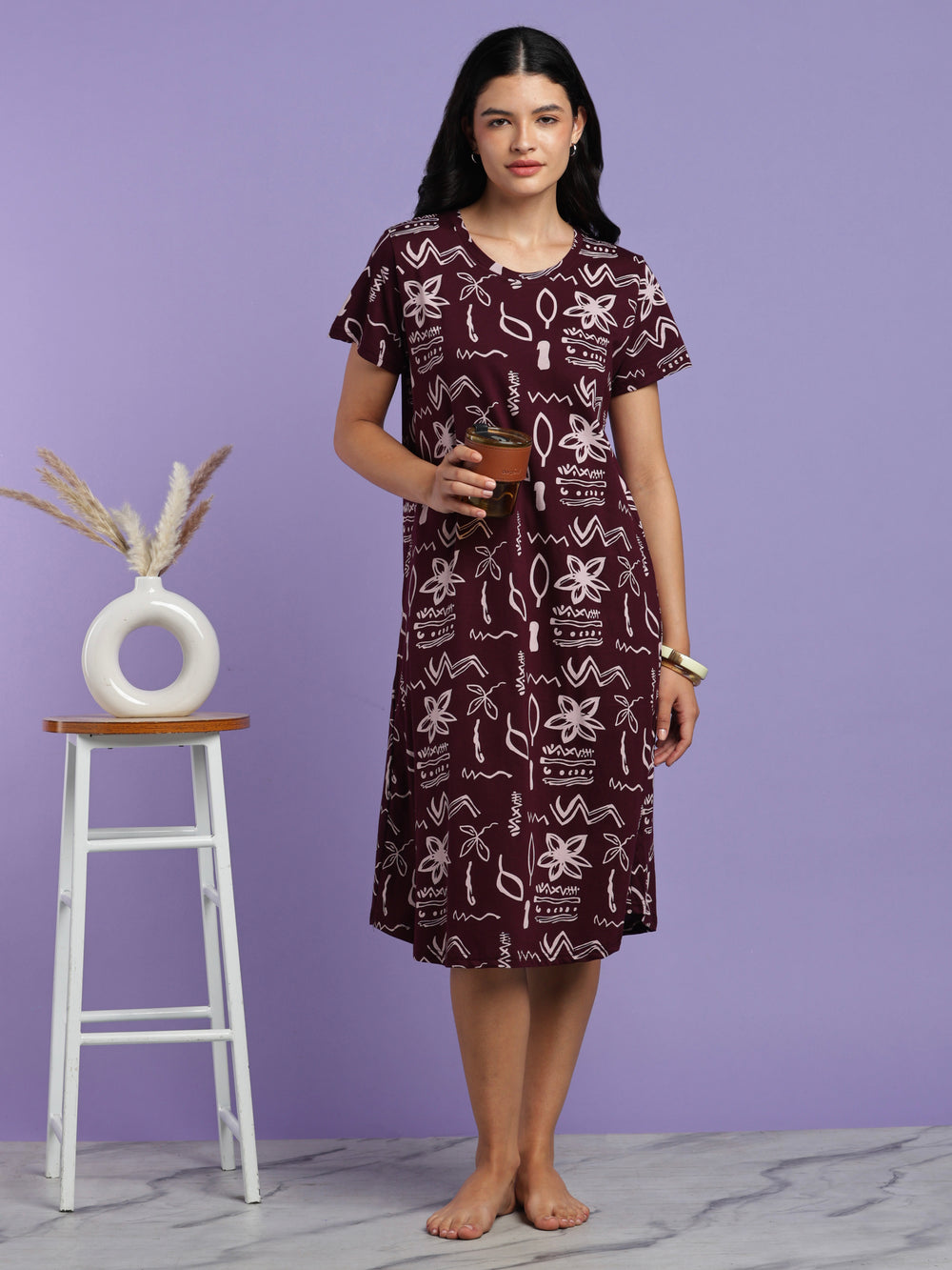 Nighty dress for women for daily home comfort and ease