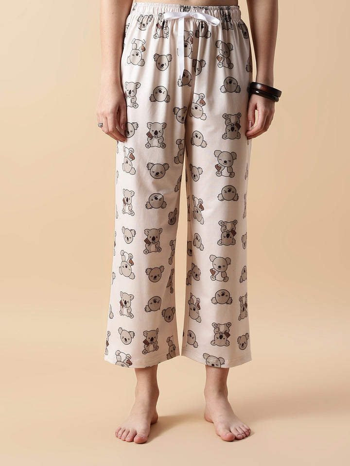 Creamy teddy soft lycra pajama sets and loungewear for women