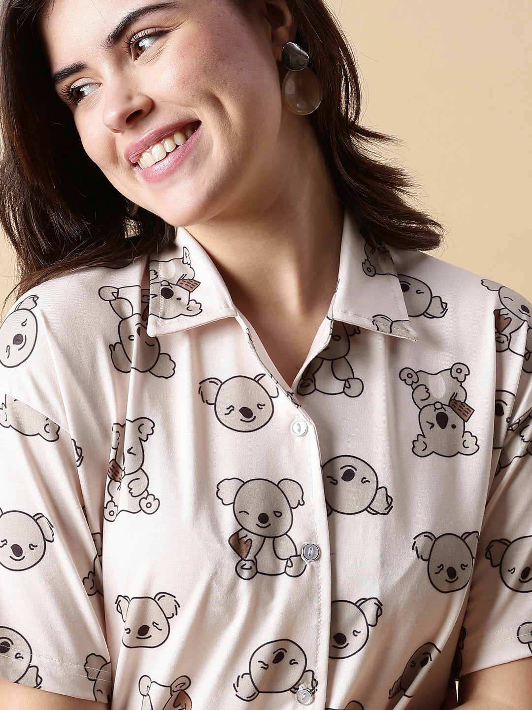 Creamy teddy soft lycra pajama sets and loungewear for women