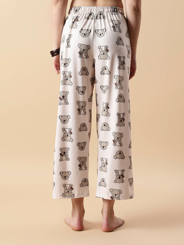 Creamy teddy soft lycra pajama sets and loungewear for women