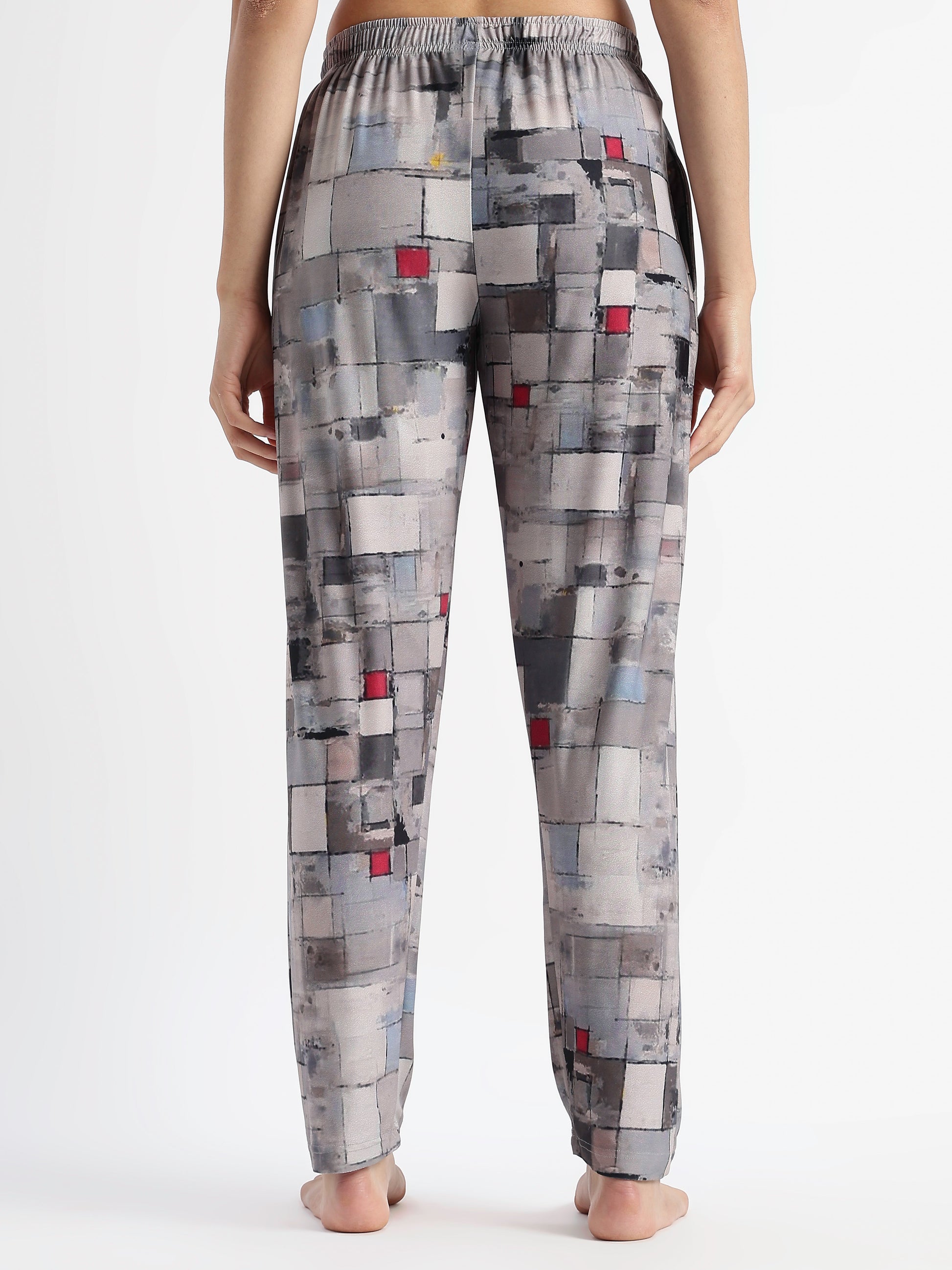 Whispery Grey Gloss Malai Branded Girls Pajama Set