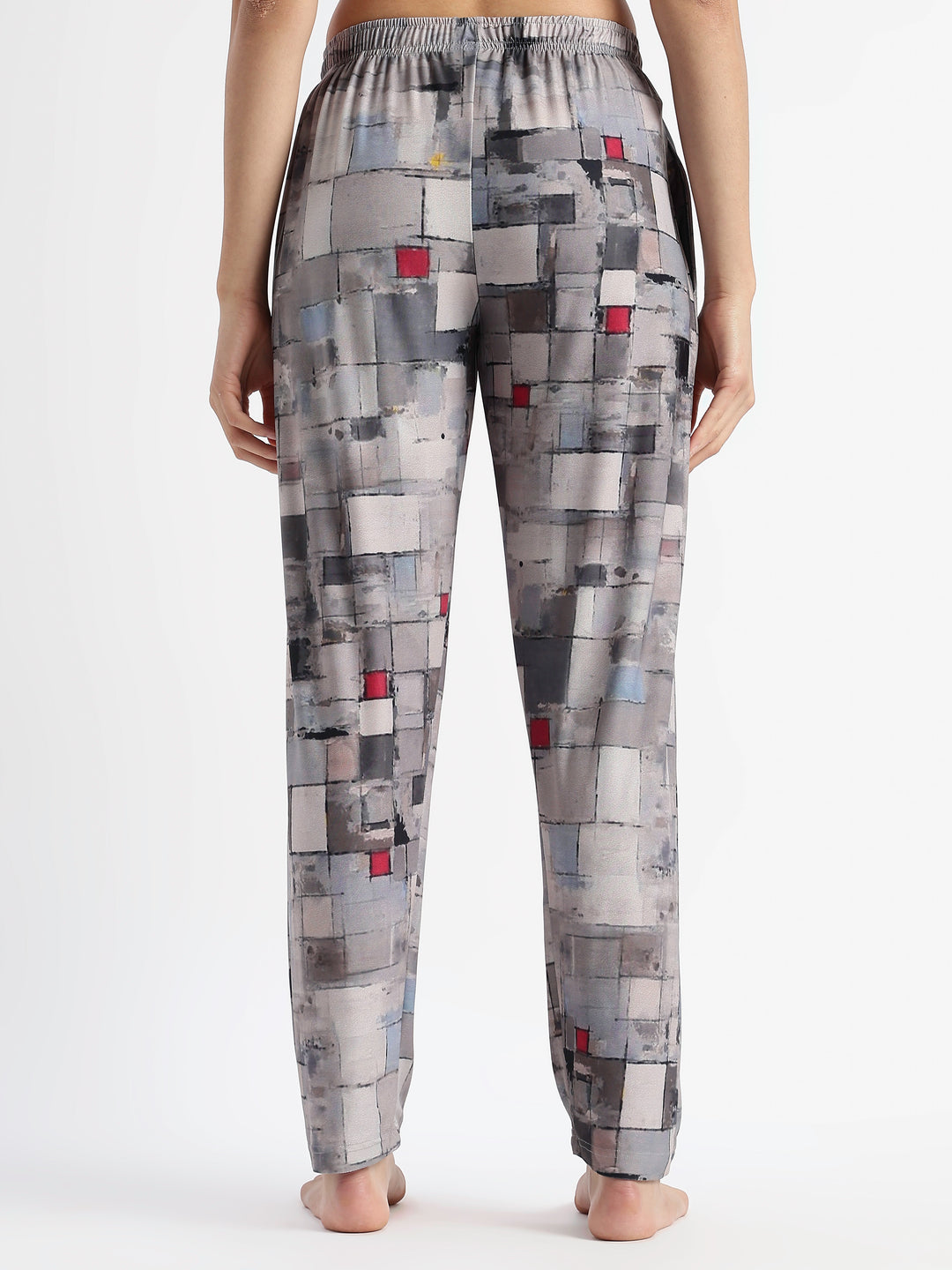 Whispery grey gloss malai branded womens pajama set