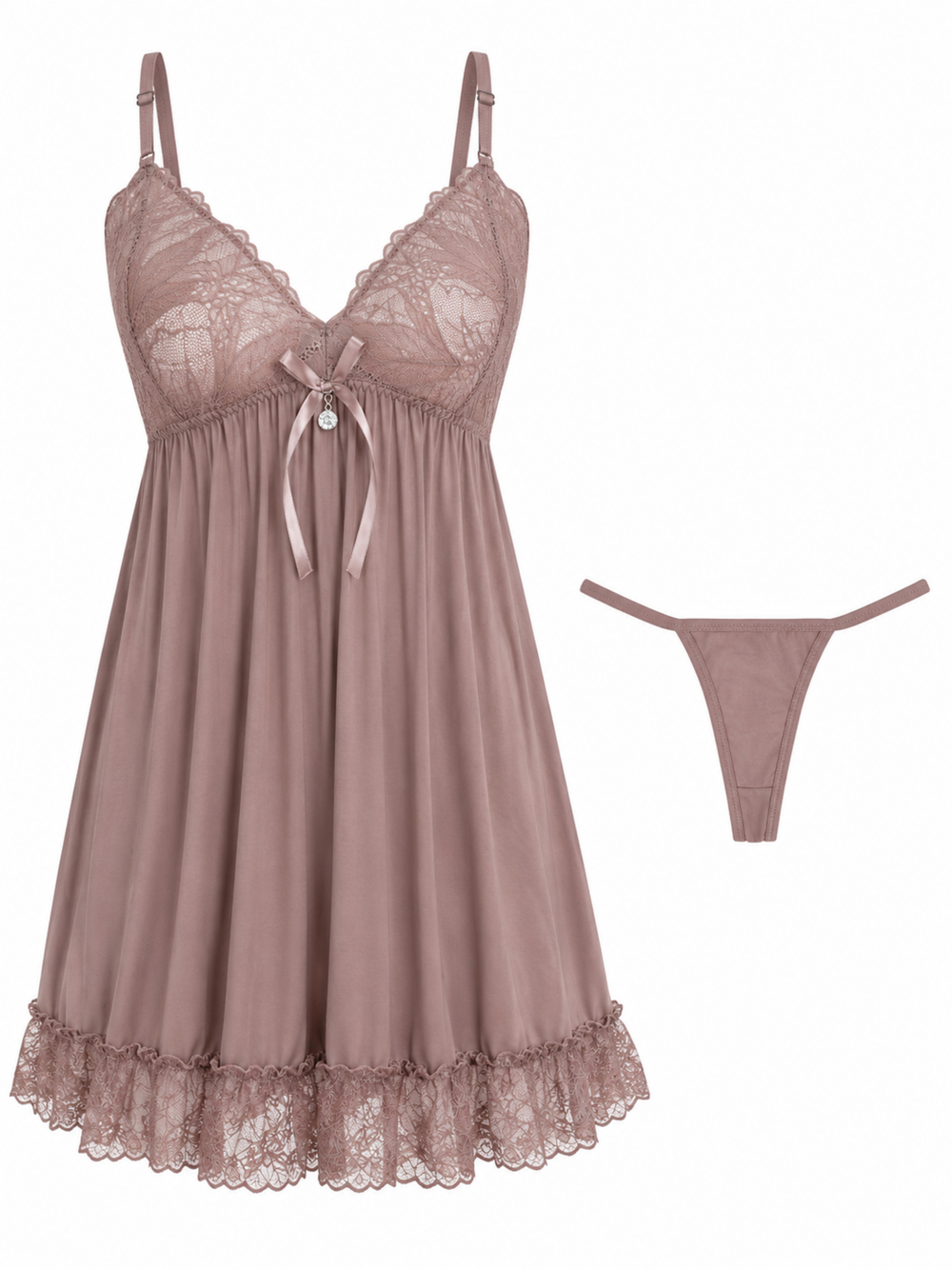 Evening cloud malai modal babydoll dress for women