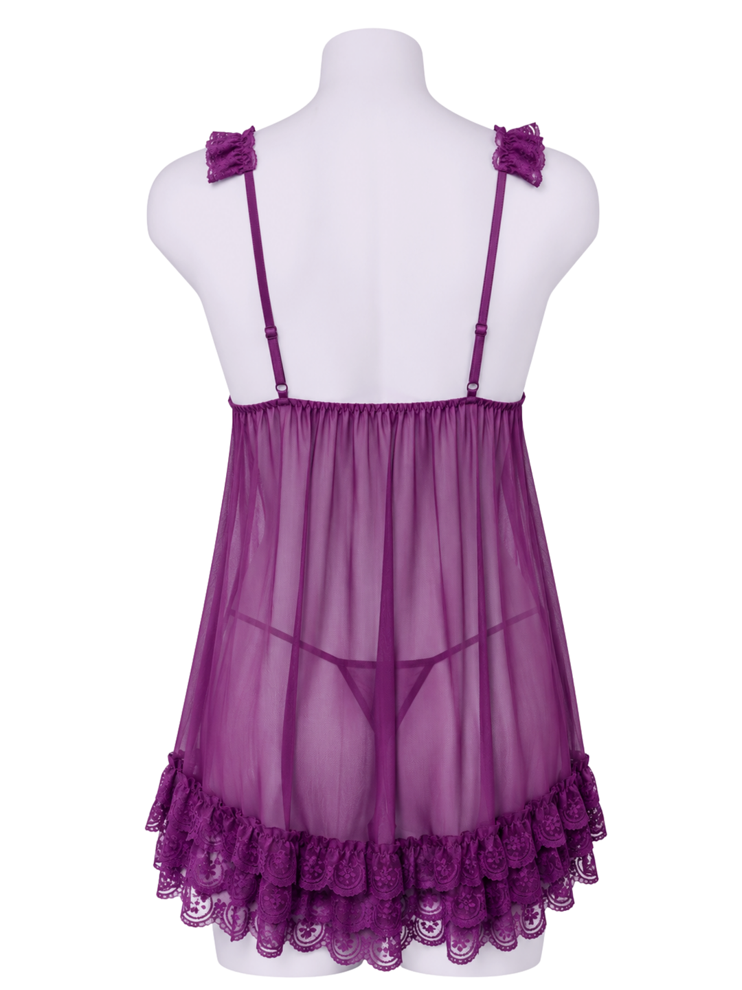 Luxury power net babydoll nightwear set for women online