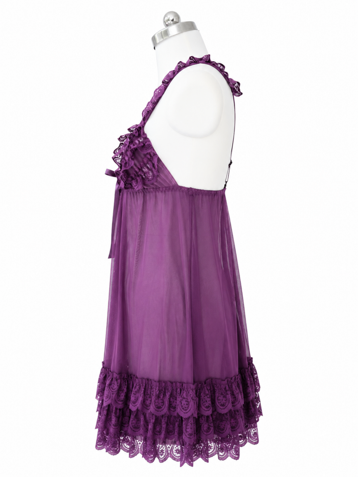 Luxury power net babydoll nightwear set for women online