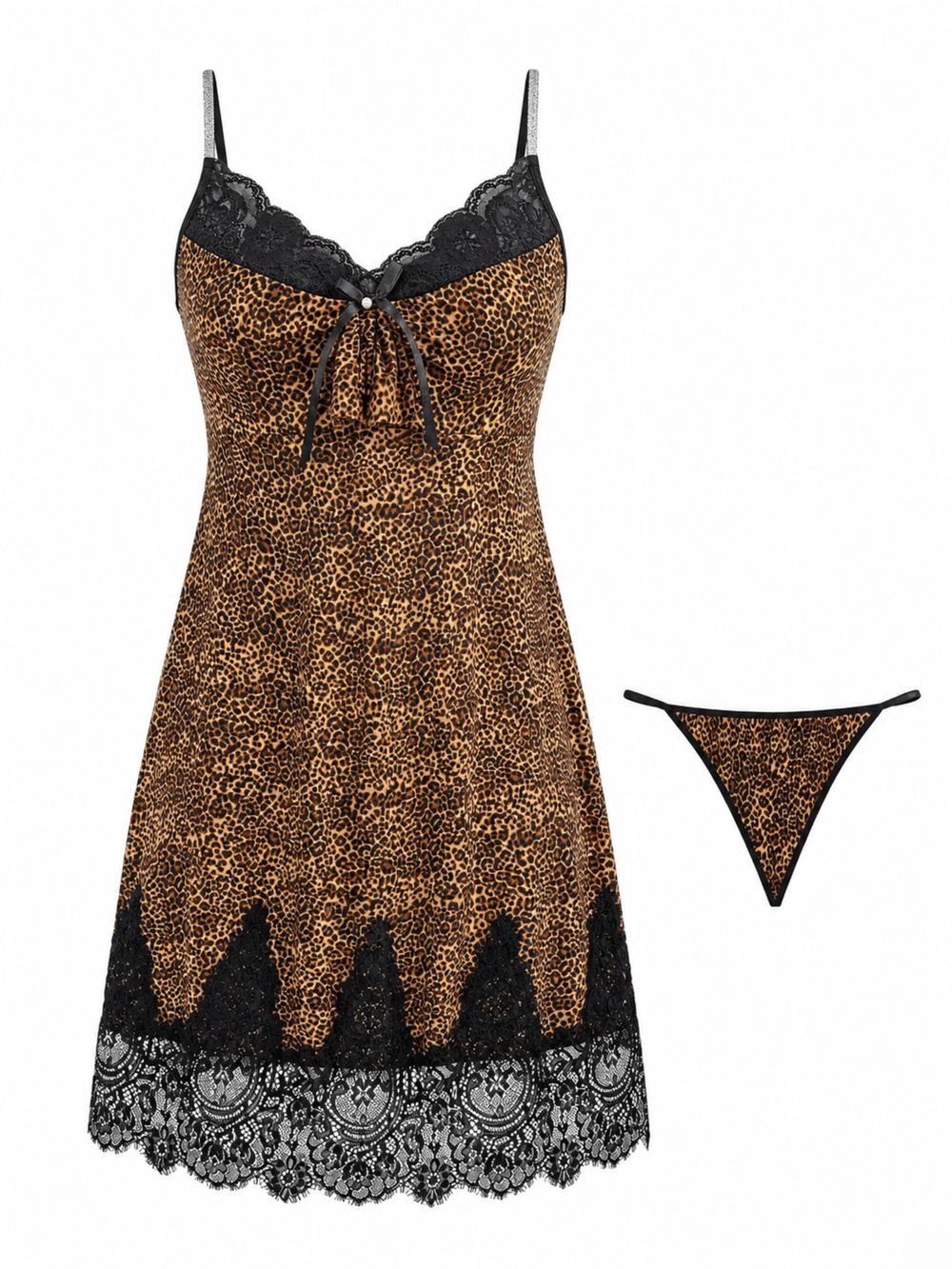 Malai modal babydoll nightwear set with lace detail
