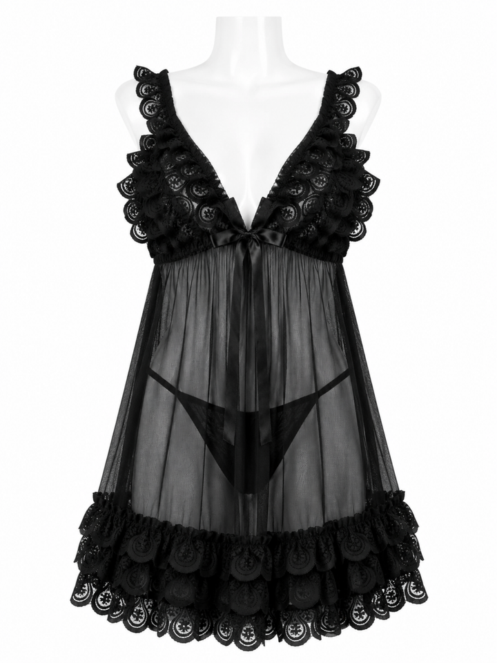 Midnight obsession power net babydoll dress online