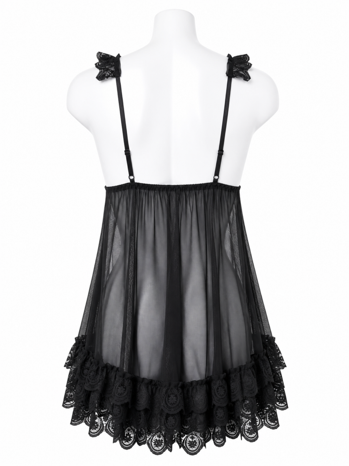 Midnight obsession power net babydoll dress online