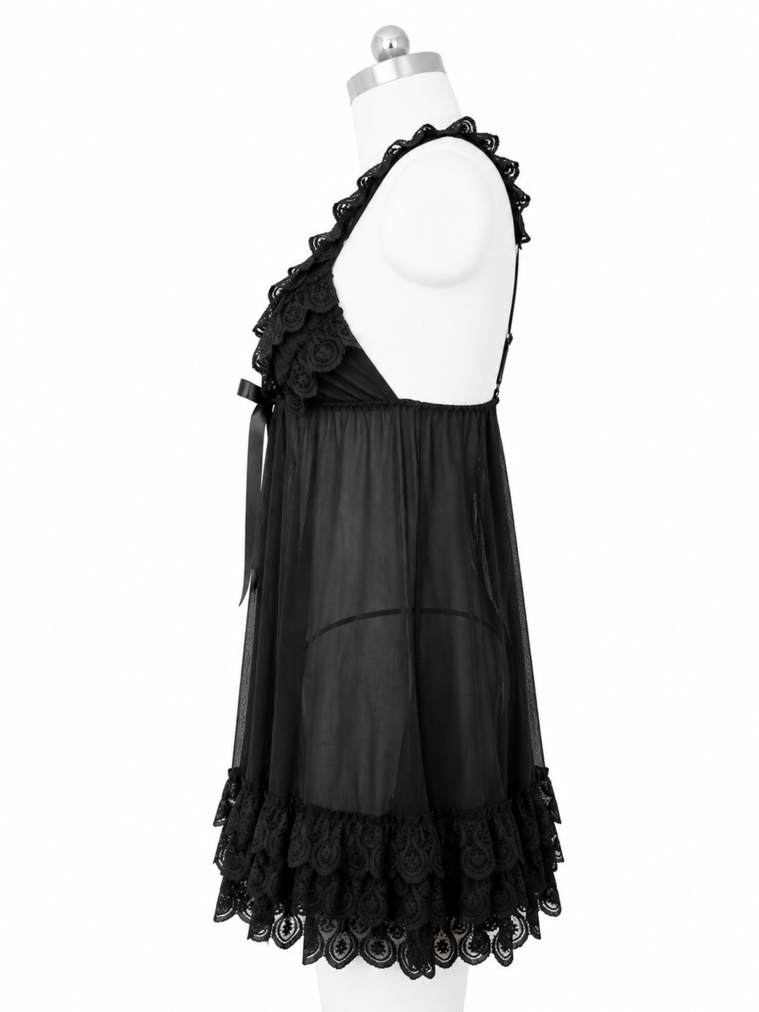 Midnight obsession power net babydoll dress online