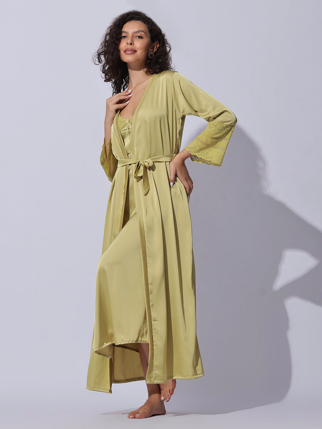 Hot womens nighty premium satin robe and gown